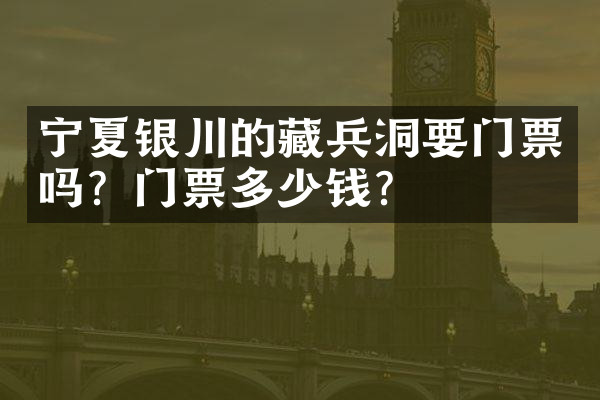 宁夏银川的藏兵洞要门票吗？门票多少钱？
