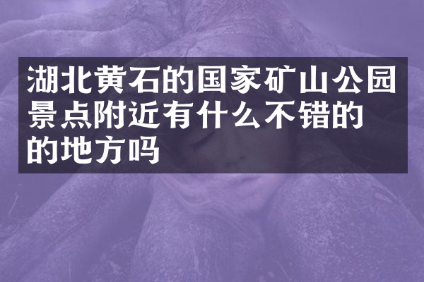 湖北黄石的国家矿山公园景点附近有什么不错的住的地方吗