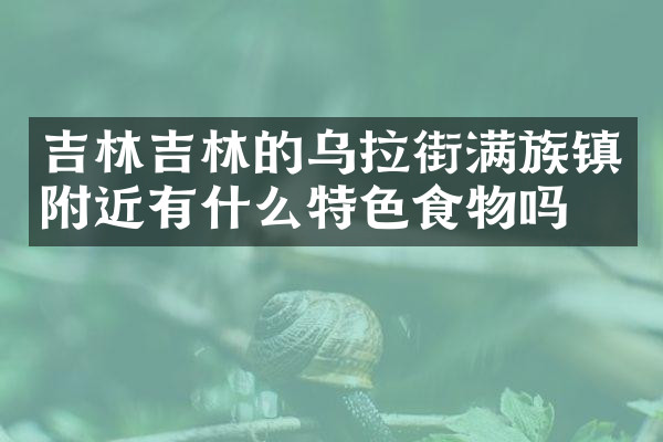 吉林吉林的乌拉街满族镇附近有什么特色食物吗