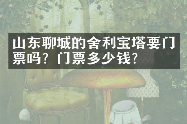 山东聊城的舍利宝塔要门票吗？门票多少钱？