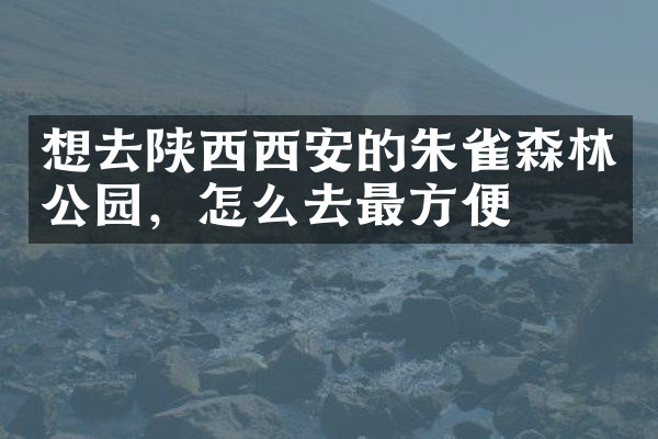 想去陕西西安的朱雀森林公园，怎么去最方便