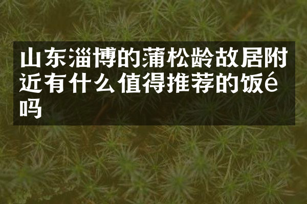 山东淄博的蒲松龄故居附近有什么值得推荐的饭馆吗