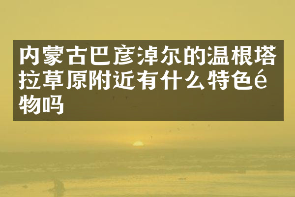 内蒙古巴彦淖尔的温根塔拉草原附近有什么特色食物吗