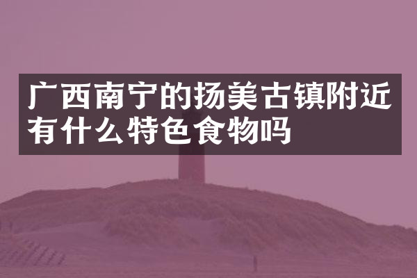 广西南宁的扬美古镇附近有什么特色食物吗