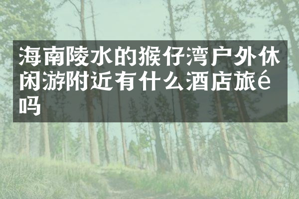 海南陵水的猴仔湾户外休闲游附近有什么酒店旅馆吗