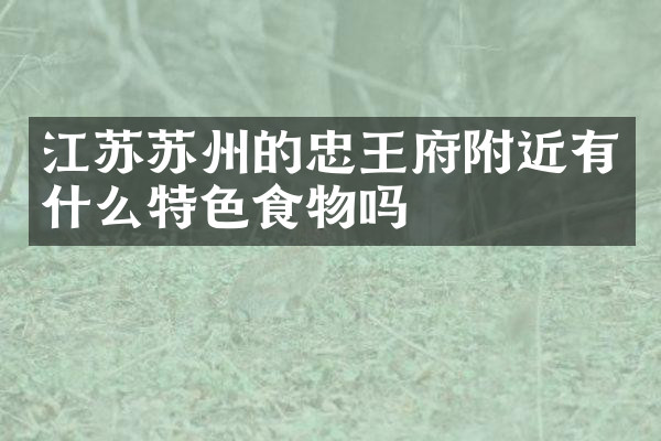 江苏苏州的忠王府附近有什么特色食物吗