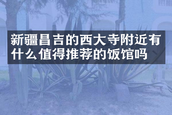 新疆昌吉的西大寺附近有什么值得推荐的饭馆吗