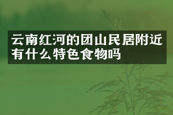 云南红河的团山民居附近有什么特色食物吗