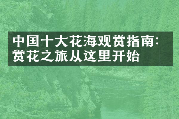 中国十大花海观赏指南：赏花之旅从这里开始