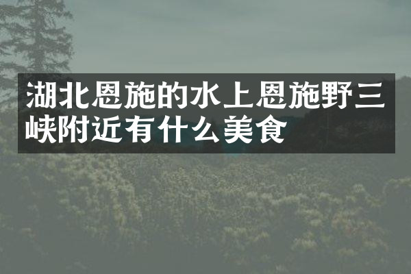 湖北恩施的水上恩施野三峡附近有什么美食