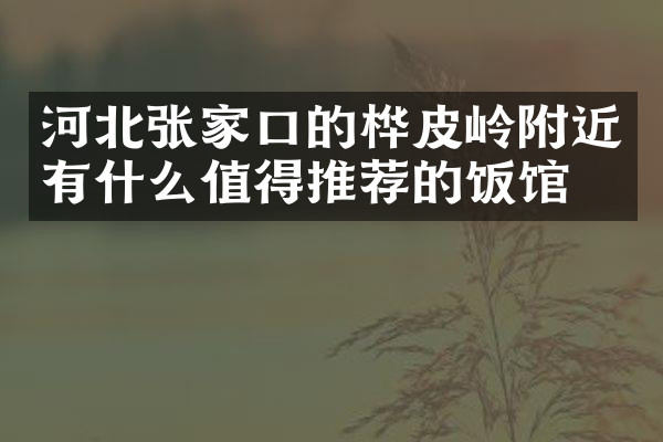 河北张家口的桦皮岭附近有什么值得推荐的饭馆吗