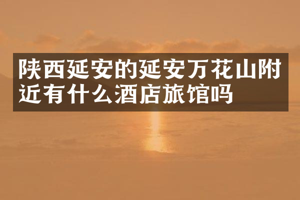 陕西延安的延安万花山附近有什么酒店旅馆吗