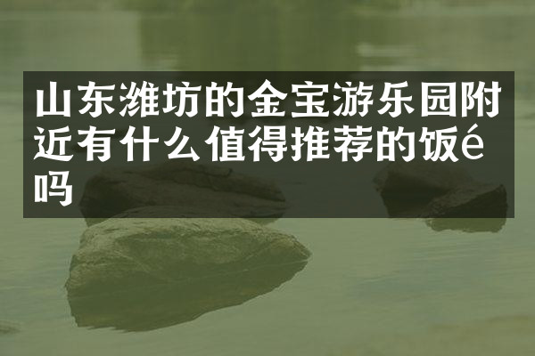 山东潍坊的金宝游乐园附近有什么值得推荐的饭馆吗
