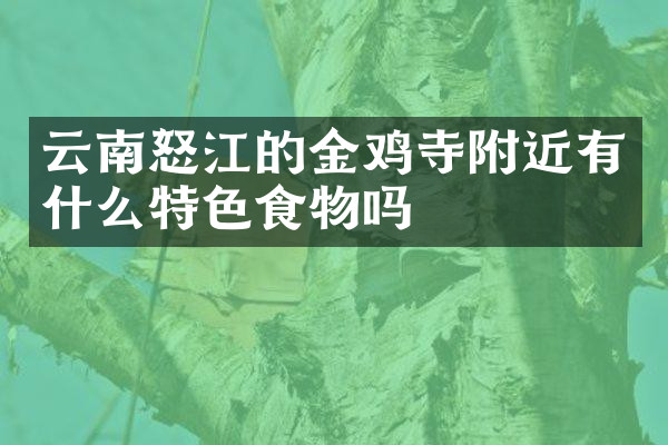 云南怒江的金鸡寺附近有什么特色食物吗