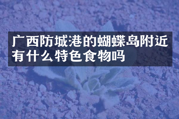 广西防城港的蝴蝶岛附近有什么特色食物吗