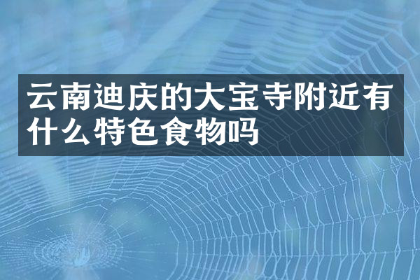 云南迪庆的大宝寺附近有什么特色食物吗