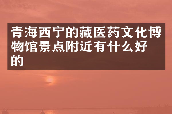 青海西宁的藏医药文化博物馆景点附近有什么好吃的
