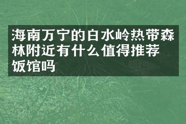 海南万宁的白水岭热带森林附近有什么值得推荐的饭馆吗