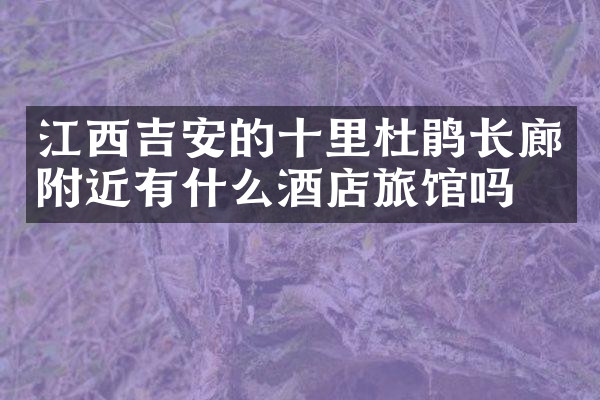 江西吉安的十里杜鹃长廊附近有什么酒店旅馆吗