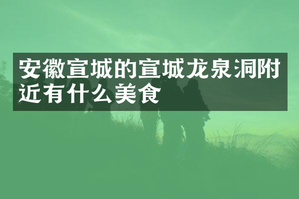安徽宣城的宣城龙泉洞附近有什么美食