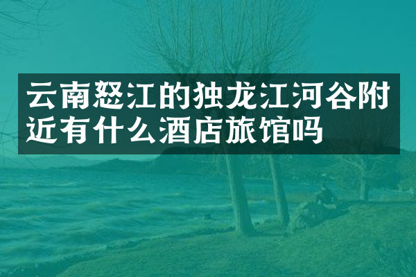 云南怒江的独龙江河谷附近有什么酒店旅馆吗