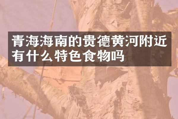 青海海南的贵德黄河附近有什么特色食物吗