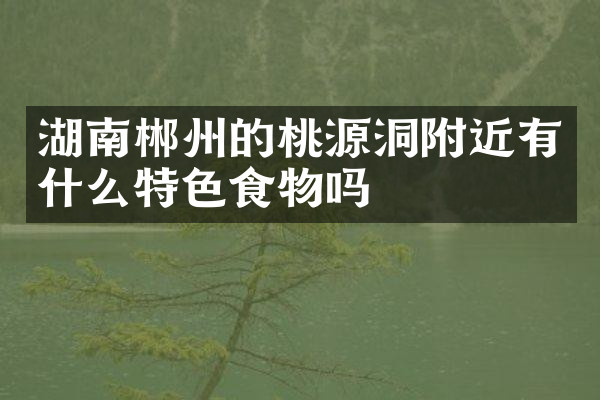 湖南郴州的桃源洞附近有什么特色食物吗
