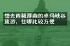 想去西藏那曲的卓玛峡谷旅游，住哪比较方便