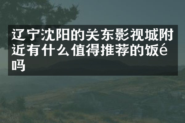 辽宁沈阳的关东影视城附近有什么值得推荐的饭馆吗