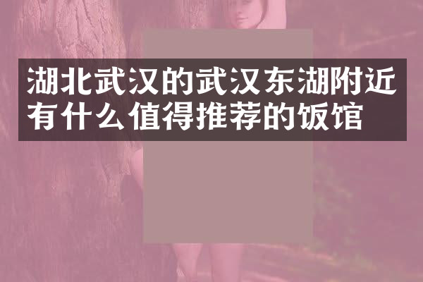 湖北武汉的武汉东湖附近有什么值得推荐的饭馆吗