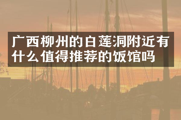 广西柳州的白莲洞附近有什么值得推荐的饭馆吗