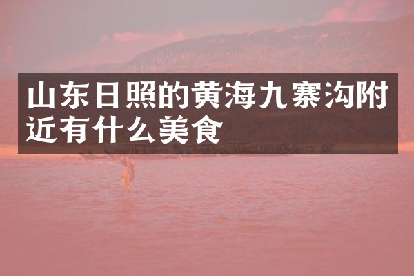 山东日照的黄海九寨沟附近有什么美食