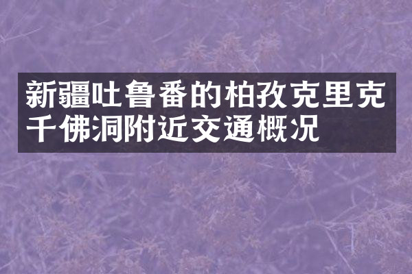 新疆吐鲁番的柏孜克里克千佛洞附近交通概况