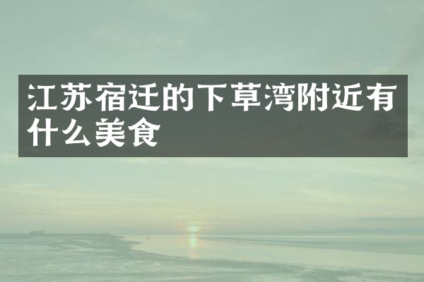 江苏宿迁的下草湾附近有什么美食