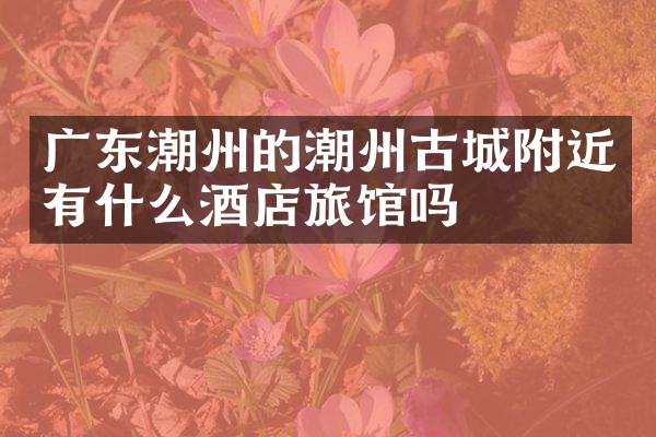 广东潮州的潮州古城附近有什么酒店旅馆吗