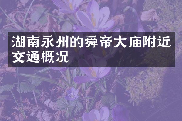 湖南永州的舜帝大庙附近交通概况