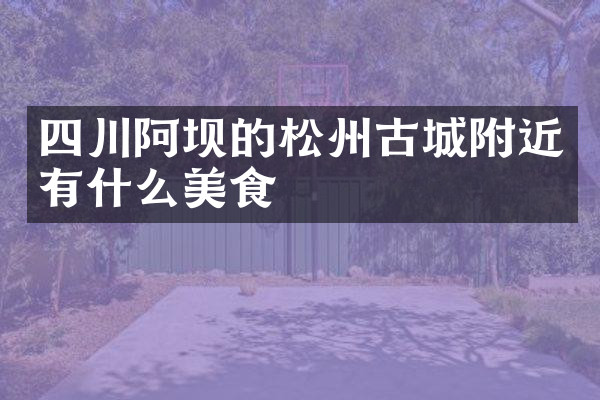 四川阿坝的松州古城附近有什么美食