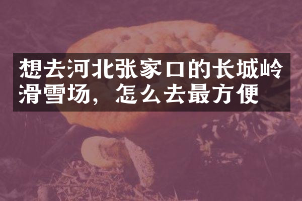 想去河北张家口的长城岭滑雪场，怎么去最方便