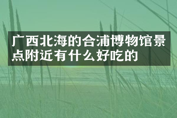 广西北海的合浦博物馆景点附近有什么好吃的
