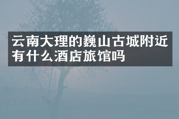 云南大理的巍山古城附近有什么酒店旅馆吗