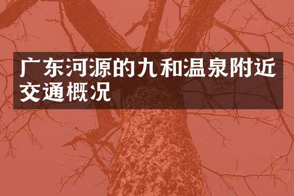 广东河源的九和温泉附近交通概况