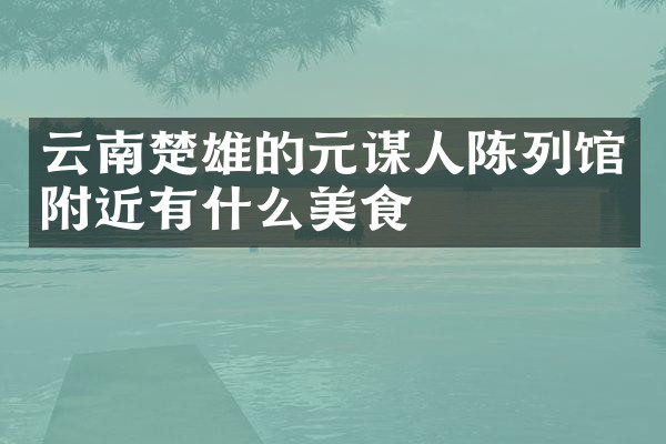 云南楚雄的元谋人陈列馆附近有什么美食