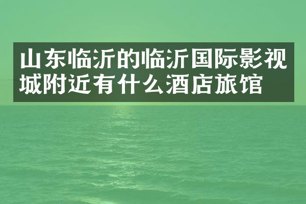 山东临沂的临沂国际影视城附近有什么酒店旅馆吗