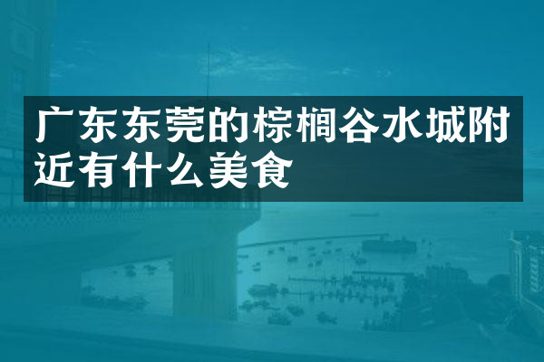 广东东莞的棕榈谷水城附近有什么美食