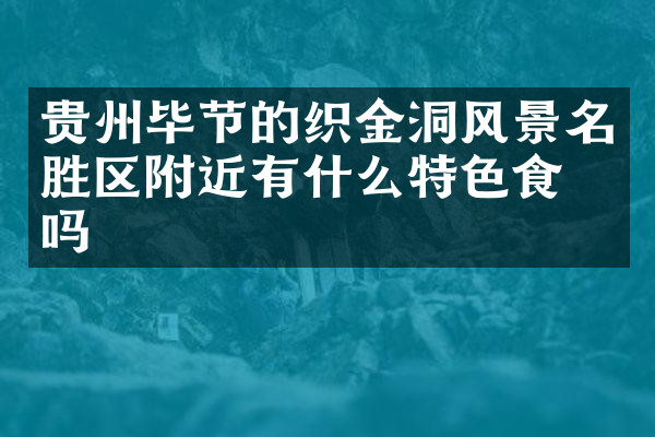 贵州毕节的织金洞风景名胜区附近有什么特色食物吗