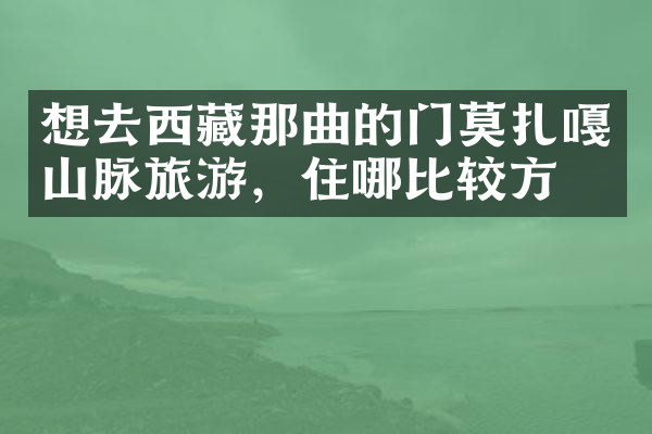 想去西藏那曲的门莫扎嘎山脉旅游，住哪比较方便