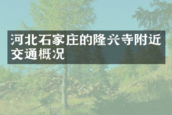 河北石家庄的隆兴寺附近交通概况