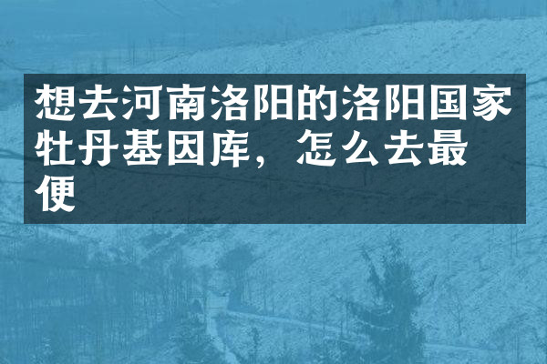 想去河南洛阳的洛阳国家牡丹基因库，怎么去最方便