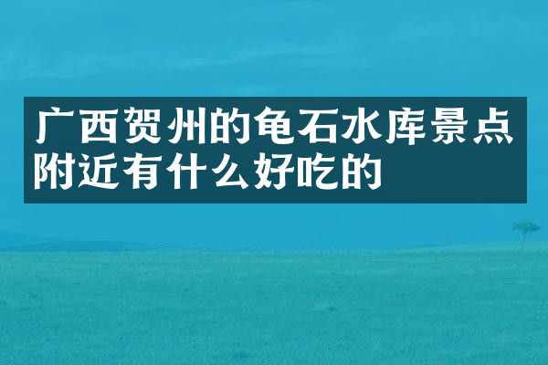 广西贺州的龟石水库景点附近有什么好吃的