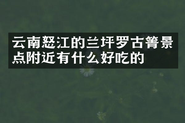 云南怒江的兰坪罗古箐景点附近有什么好吃的